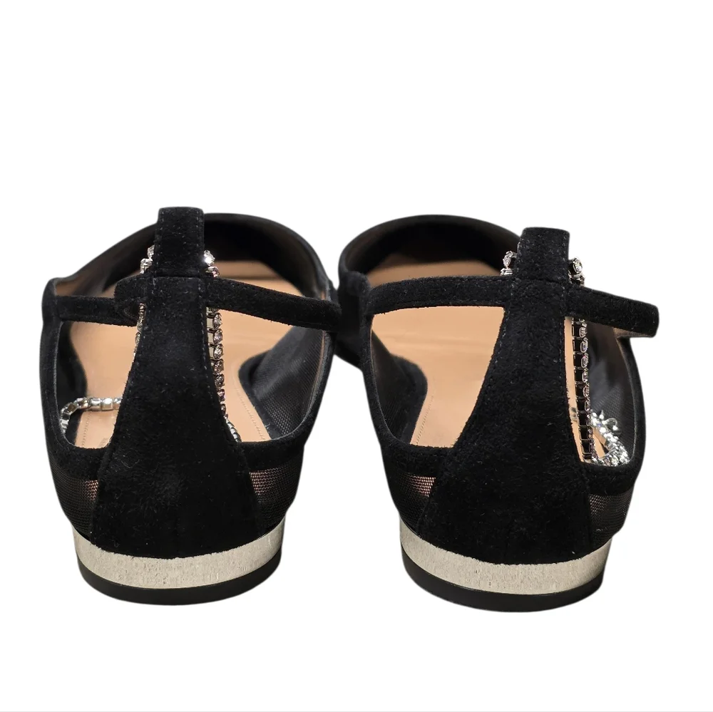 AQUAZZURA SECRET AFFAIR BALLET SHEER FLATS 37/US 7 - Picture 13 of 16